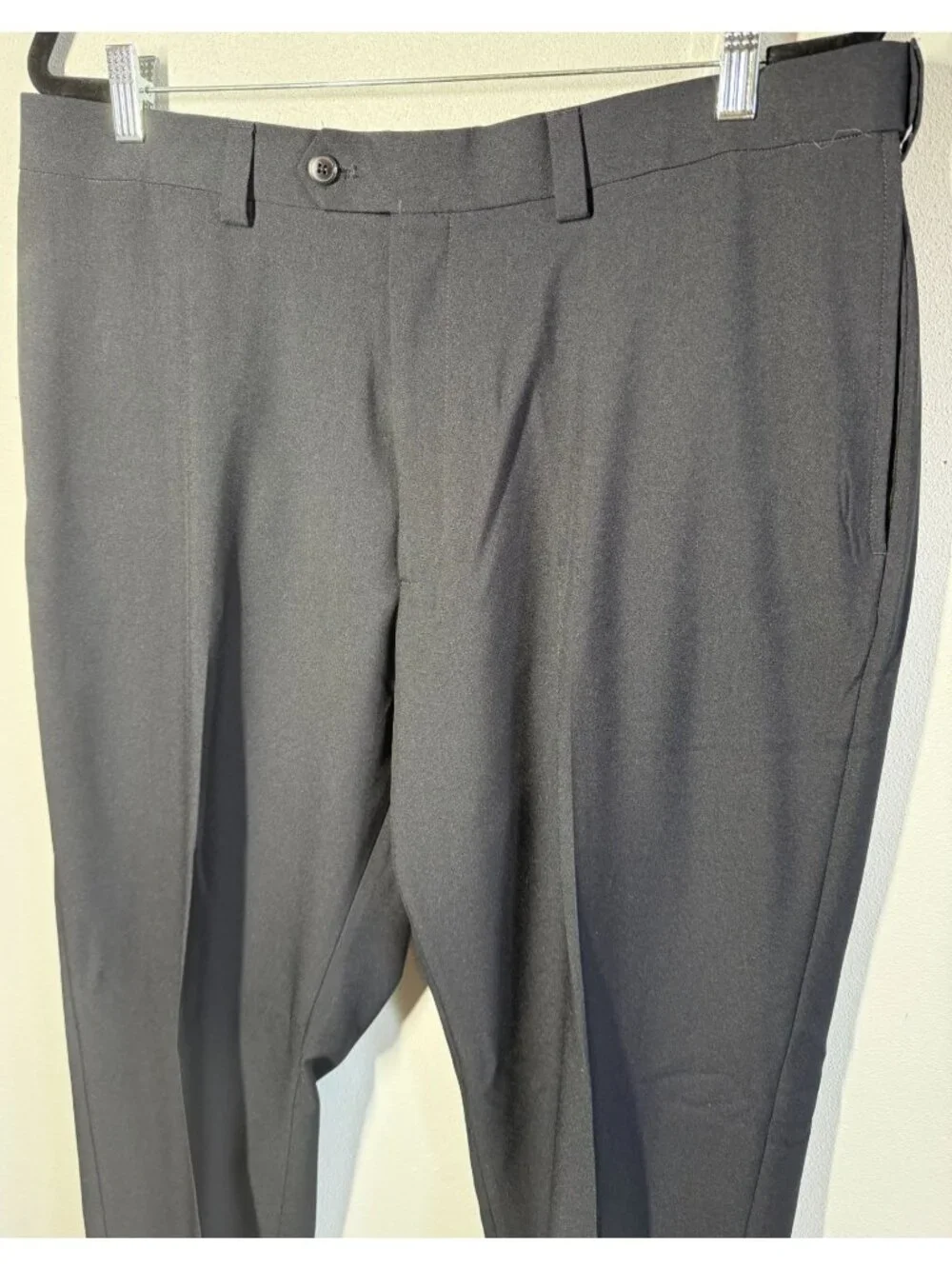 Haggar Mens‎ Dress Pants 38x34 Black Straight Leg Career Office